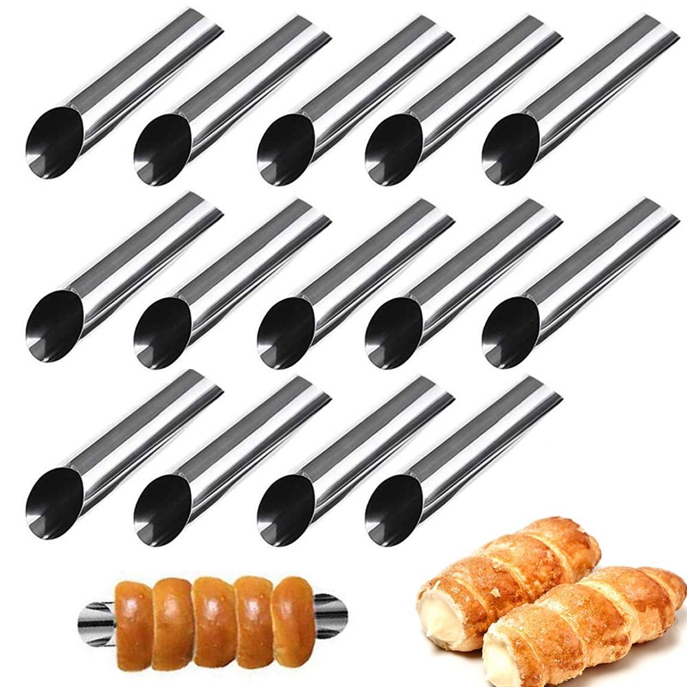 metal 6 pcs/set danish cannoli - Danish Pancake Pan 评论和价格