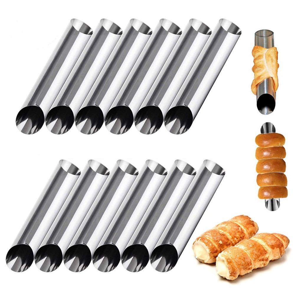 metal 6 pcs/set danish cannoli - Danish Pancake Pan 评论和价格