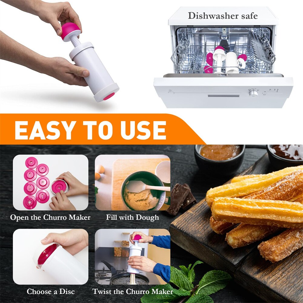 Plastic Churro Maker Kit Porta - Churros Maker Gun 评论和价格
